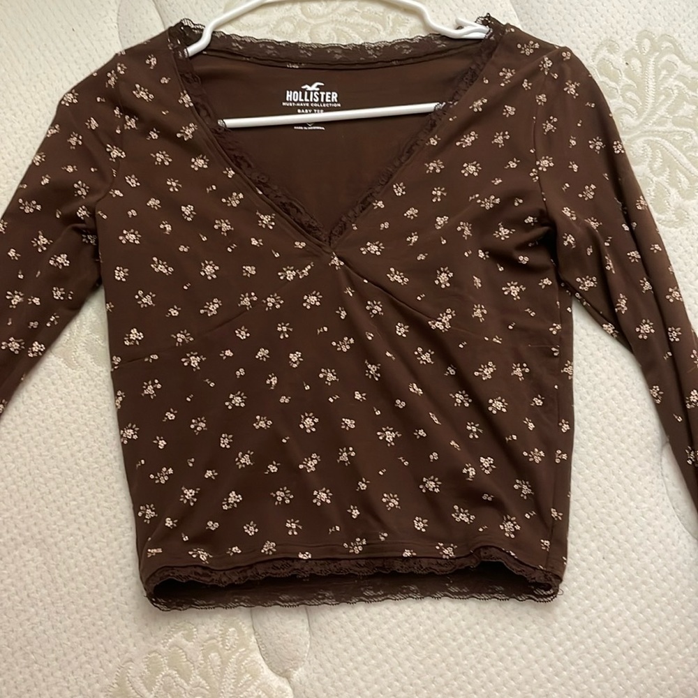 Brown Floral Tee